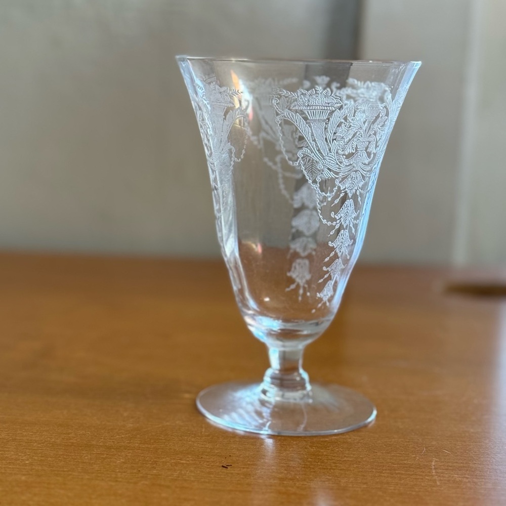 Vintage Fostoria corsage clear iced tea glasses‎